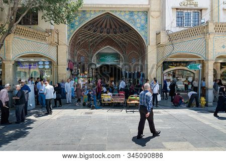 Tehran, Iran - June, 2018: Grand Bazaar In Tehran City, Iran. The Grand Bazaar Is An Old Historical 