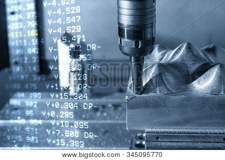 The Cnc Milling Machine Finishing Cut The Injection Mold Parts By Indexable  Solid Ball  Endmill Too