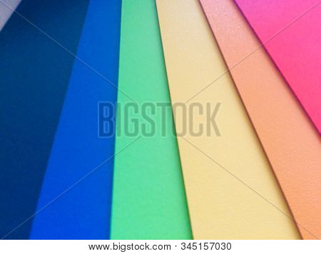 Colour Swatches Book. Rainbow Sample Colors Catalogue. Trendy Color Design Palette For Spring And Su
