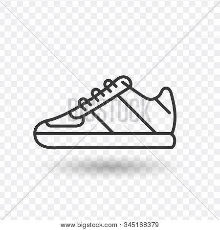 Sport Shoes Vector Icon. Stock Vector Illustration Isolated On White Background.