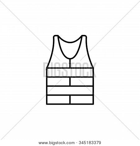 Armor, Policeman, Kevlar, Bulletproof, Vest Line Icon. Elements Of Protests Illustration Icons. Sign