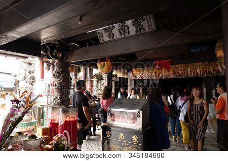 Nantou, Taiwan - September 27th, 2019: famous attraction of Zi Nan Temple in Zhushan Township, Nantou County, Taiwan, Asia