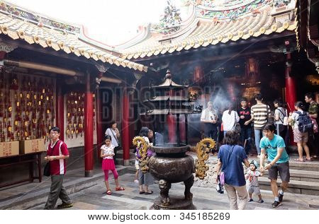 Yunlin, Taiwan - July 13th, 2019: famous and antique building of Beigang Chaotian Temple, Yunlin, Taiwan, Asia