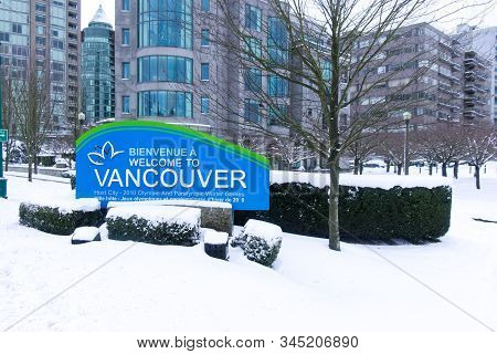Vancouver, Canada - January 15, 2020: A View Of Sign 