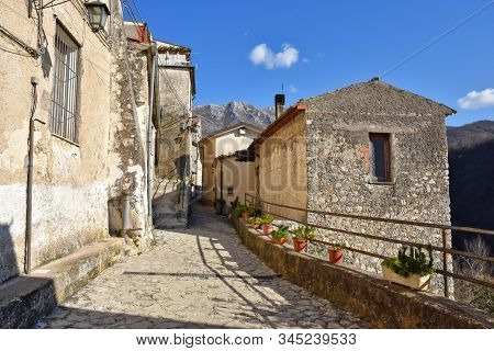 Europe, Italy, Campania, Prata Sannita, Village, City, Cityscape, Town, Townscape, Old Town, Buildin