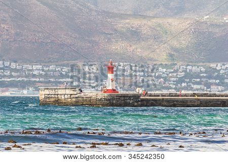 Cape Town , South Africa - 03 January 2019: View From St James Beach Over Kalk Bay Recreational Harb