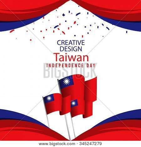 Creative Design Taiwan Independence Day Celebration Vector Template Illustration