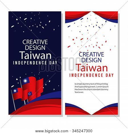 Creative Design Taiwan Independence Day Celebration Vector Template Illustration