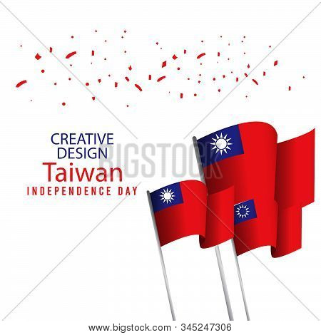 Creative Design Taiwan Independence Day Celebration Vector Template Illustration