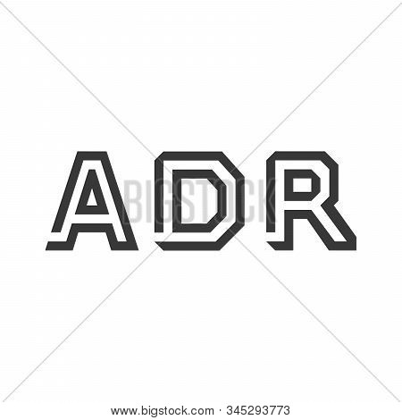 Adr Logo. Vector Graphic Branding Letter Element. American Depositary Receipt. Stock Vector Illustra