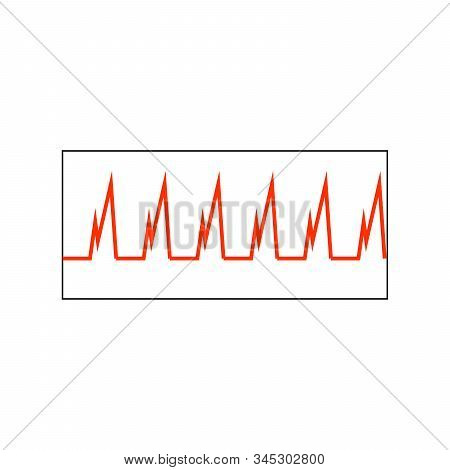 Heart Monitor Pulse Line Vector Icon. Stock Vector Illustration Isolated On White Background