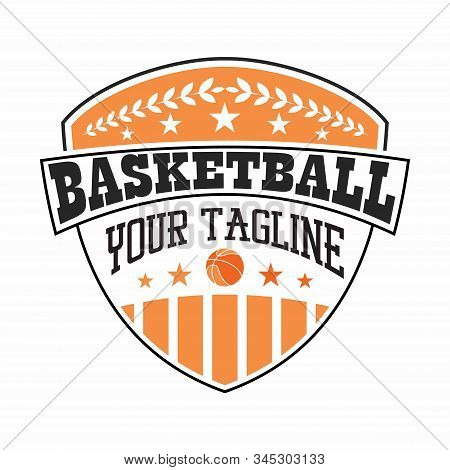 Amazing Logo For Basketball Competition With Black And Orange Colors