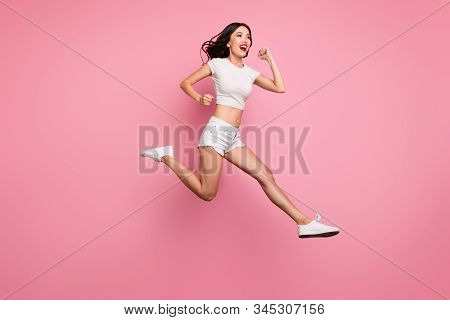 Full Length Body Size View Of Her She Nice Attractive Lovely Dreamy Purposeful Cheerful Cheery Wavy-