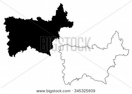 Voru County (republic Of Estonia, Counties Of Estonia) Map Vector Illustration, Scribble Sketch Voru