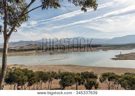 Beautiful Lake And Mountains South From Marrakech, Morocco