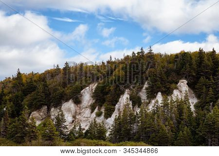 Panoramic View Of A Beautiful Canadian Landscape During A Vibant Sunny Day In Fall Season. Taken In 