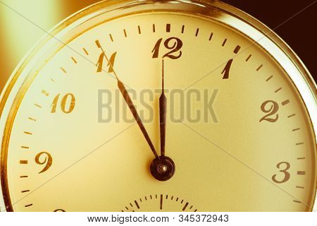 Time Passing Concept. Old Pocket Watch. Running Out Of Time And Urgency.
