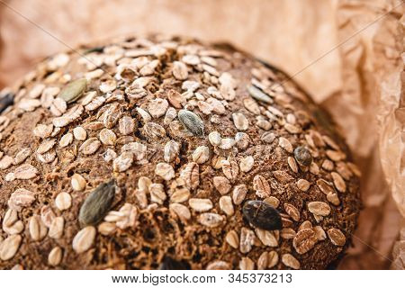 Whole Grain Traditional Rye Bread In Parchment Paper