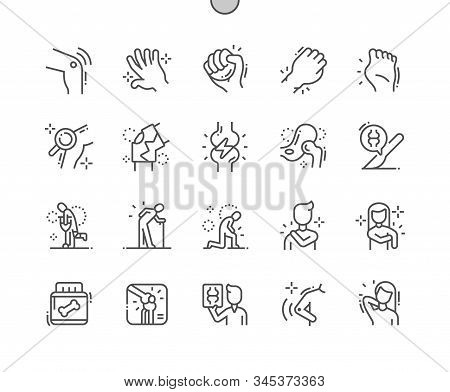 Arthritis Well-crafted Pixel Perfect Vector Thin Line Icons 30 2x Grid For Web Graphics And Apps. Si