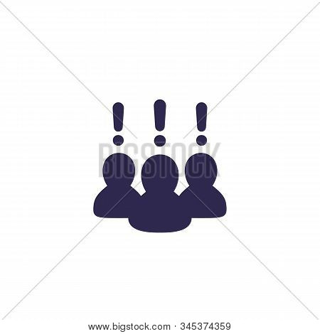 People With Exclamation Marks Icon, Eps 10 File, Easy To Edit