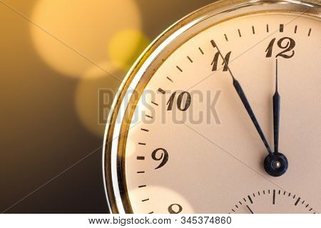 Rustic Pocket Watch. Deadline, Running Out Of Time. Time Passing Concept.