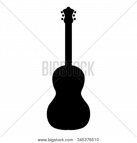 Vector Set Of String Music Instruments Silhouettes. Electric Guitars, Acoustic Guitars, Classic Guit
