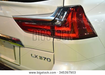 Pasay, Ph - Nov. 16: Lexus Lx 570 Suv Brake Light At Manila Auto Salon On November 16, 2019 In Smx C