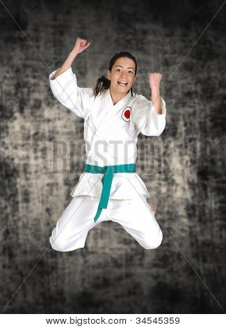 Menina de artes marciais