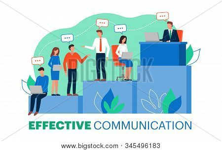 Vector Illustration Of Effective Communication Within A Team