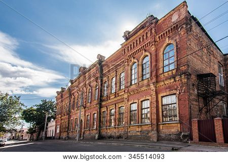 Old Abandoned Brick Building In Kropyvnytskyi, Ukraine, Eastern Europe