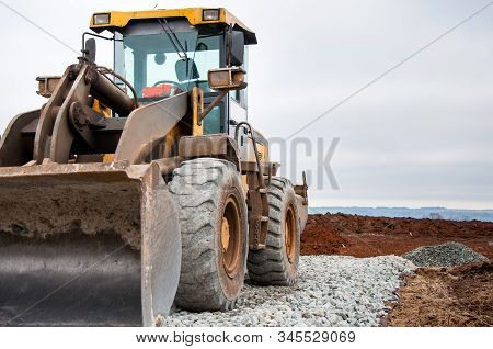 Front End Loader For Road Works. Special Equipment