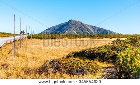Snezka - The Highest Mountain Of Czech Republic. Krkonose National Park, Giant Mountains