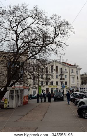 Sevastopol, Russia - March 11, 2015:schmidt Street In The City Of Sevastopol