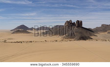 Landscape Of Sahara Desert, Algeria, North Africa