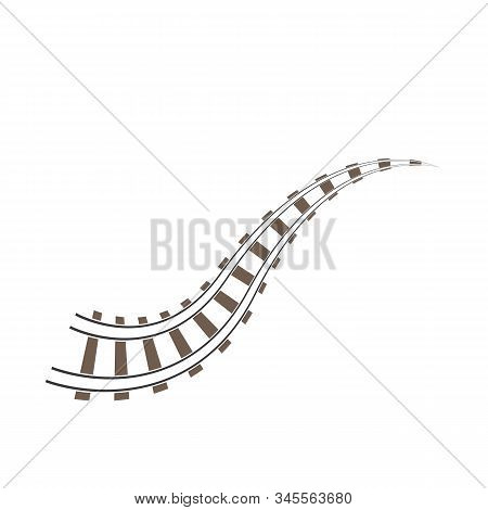 Train Tracks Vector Icon Design