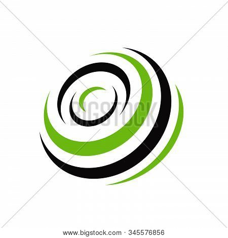 Abstract Modern Circle Vortex Logo Design Vector Graphic Element