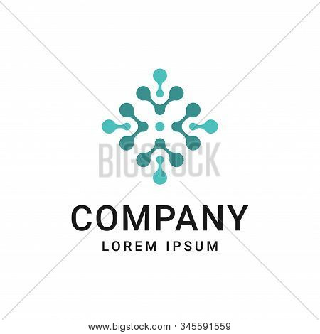Technology Logo Vector Design Modern Monogram Template On White Background.