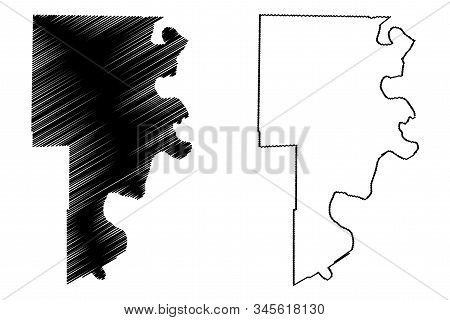 Crittenden County, Arkansas (u.s. County, United States Of America,usa, U.s., Us) Map Vector Illustr