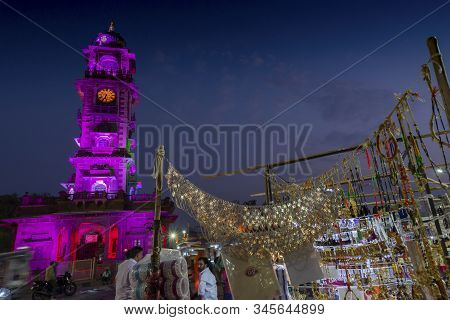Jodhpur, Rajasthan, India - 19th October 2019 : Indian Jewellaries Are Being Sold At Clock Tower Mar
