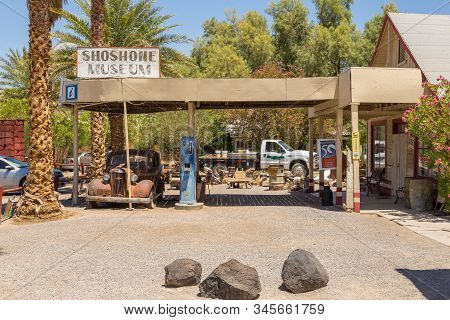 Shoshone, California, Usa- 02 June 2015: View Of The Shoshone Museum Association. Old, Museum Chevro