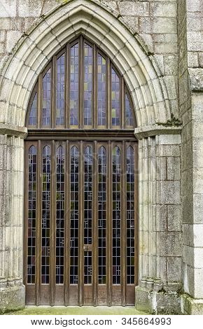 Ploermel, Brittany, France - May 30: Entrance To Chapel Of The Brothers Of La Mennais (chapelle Des 