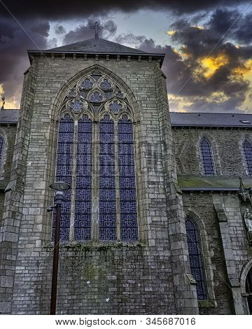 Ploermel, Brittany, France - May 30: Sunrise Over Chapel Of The Brothers Of La Mennais (chapelle Des