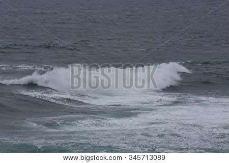 Nature Scene Image Of Ocean Wave At Jeju Island, South Korea For Background Or Wallpaper Use.