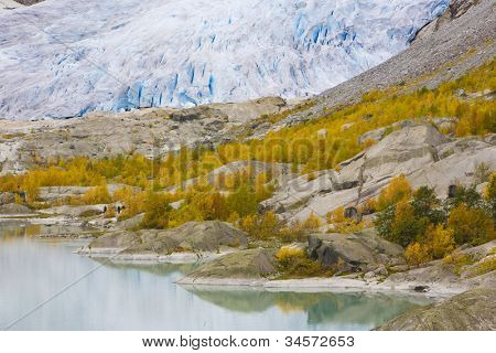 Ledovec Nigardsbreen, národní Park Jostedalsbreen, Norsko