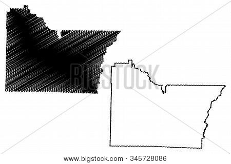 Lawrence County, Arkansas (u.s. County, United States Of America,usa, U.s., Us) Map Vector Illustrat