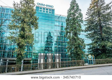 Geneva Switzerland , 3 January 2020 : Omm Wmo Or World Meteorological Organization Headquarter Build