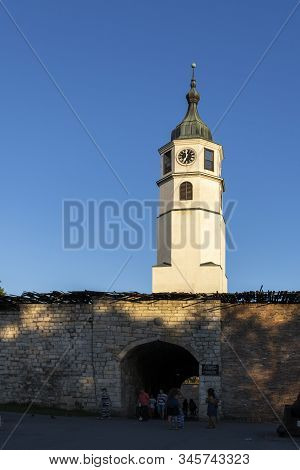 Belgrade, Serbia - August 12, 2019: Clock Tower (sahat Tower) At Belgrade Fortress And Kalemegdan Pa