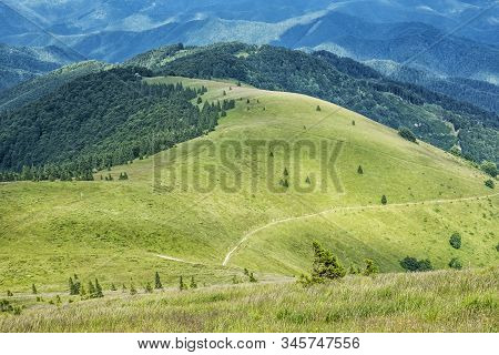 Big Fatra Mountains, Slovak Republic. Seasonal Natural Scene. Travel Destination. Hiking Theme.