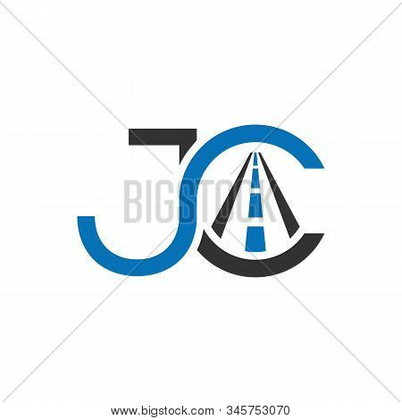 Creative Letter Jc Element With Road Sign Logo Design, Initial Letter Logo Cj, Jc