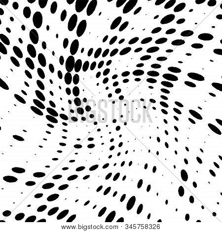 Halftone Dots Wavy Overlay Chaos Digonal Texture For Your Design. Grunge Distressed Artistic Backgro
